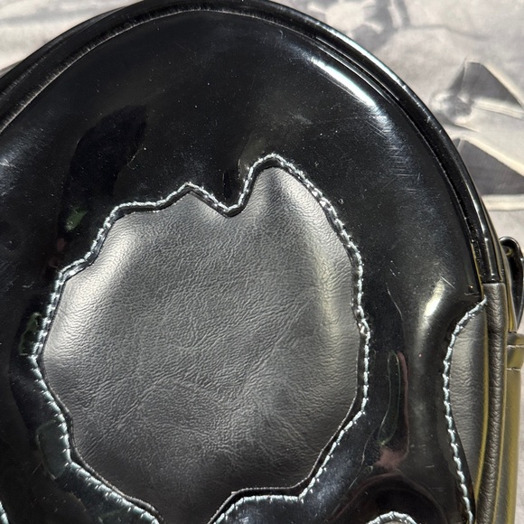 LOVE PAIN AND STITCHES HANDMADE POSION HEART BLACK ON BLACK CROSSBODY OG!! - Picture 7 of 14